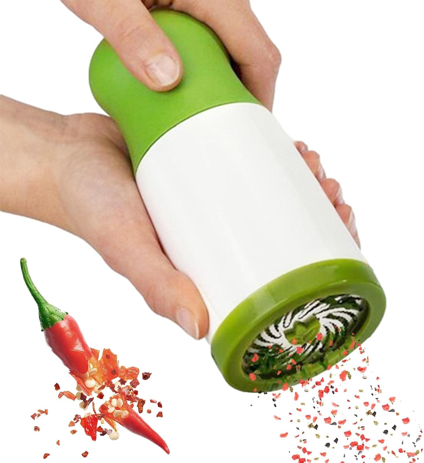 Picador de Ervas e Temperos Manual – Cortador Salsa, Coentro, Alho | Inox