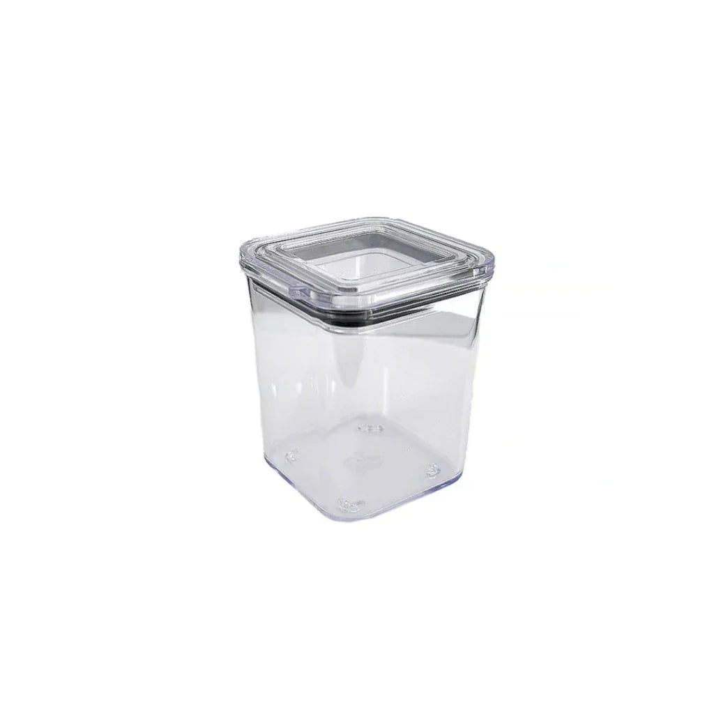 Kit Potes Herméticos Acrílico Cristal 200ml Empilháveis | Organizador de Alimentos com Vedação Premium