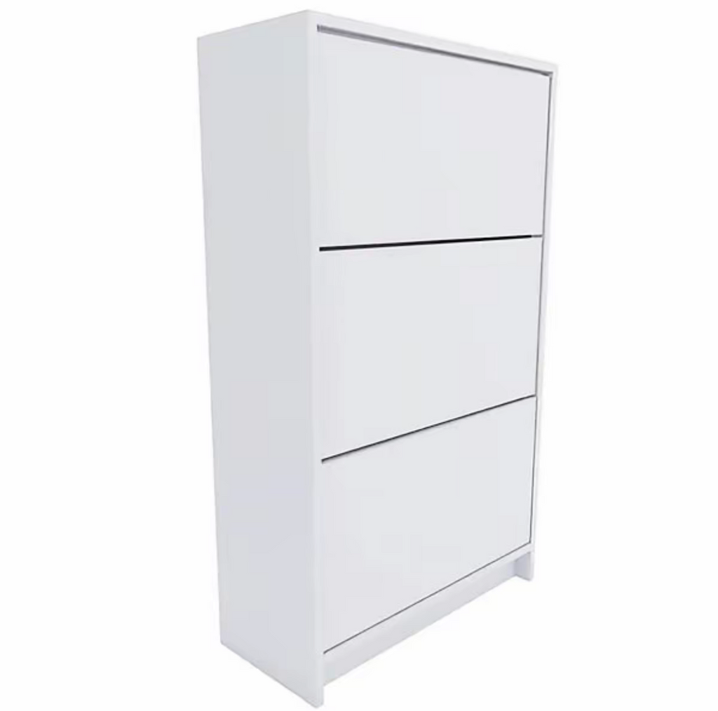 Sapateiro Armário 3 Compartimentos Basculantes – Design Slim e Moderno | Branco