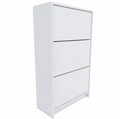 Sapateiro Armário 3 Compartimentos Basculantes – Design Slim e Moderno | Branco