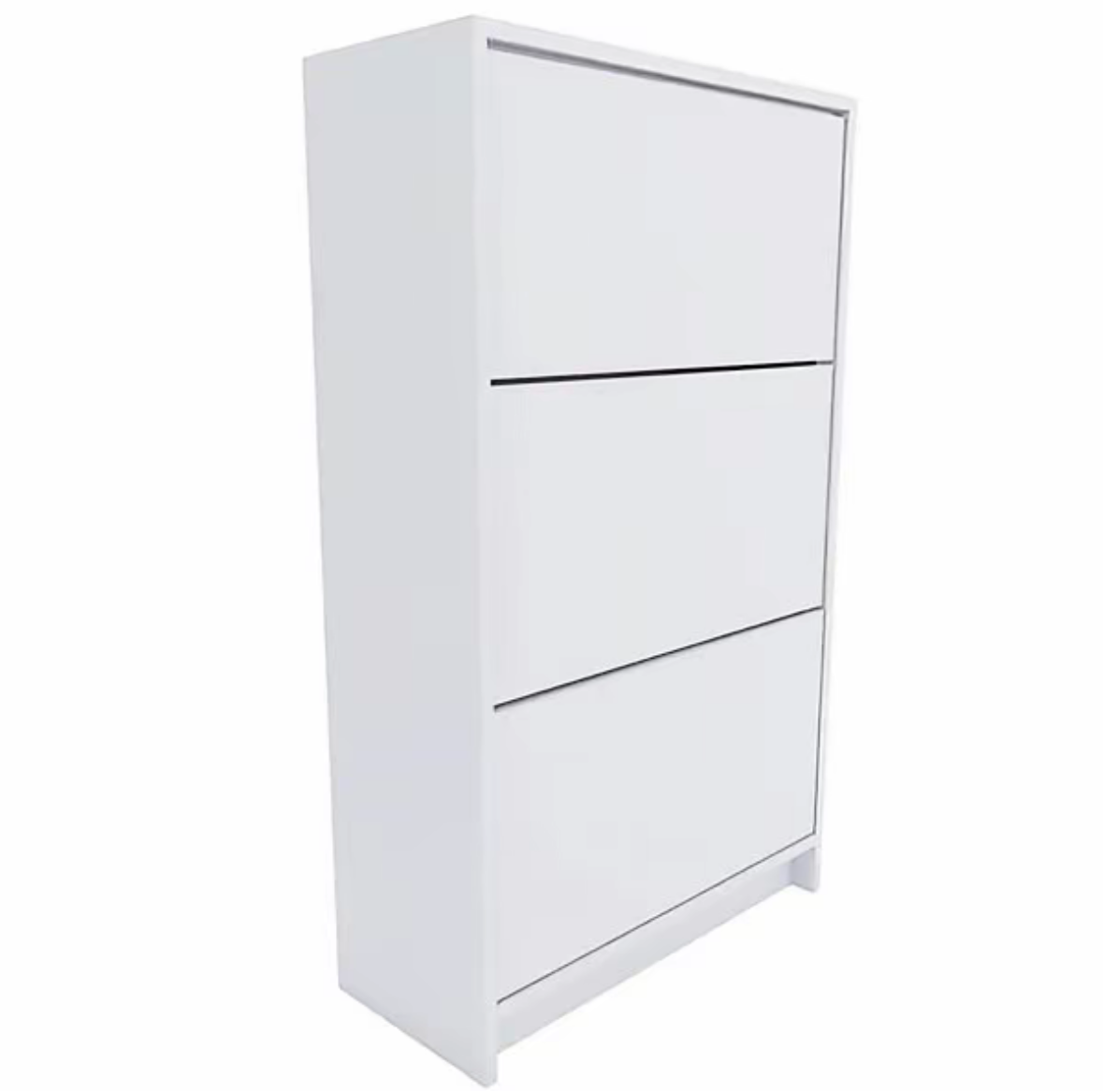 Sapateiro Armário 3 Compartimentos Basculantes – Design Slim e Moderno | Branco