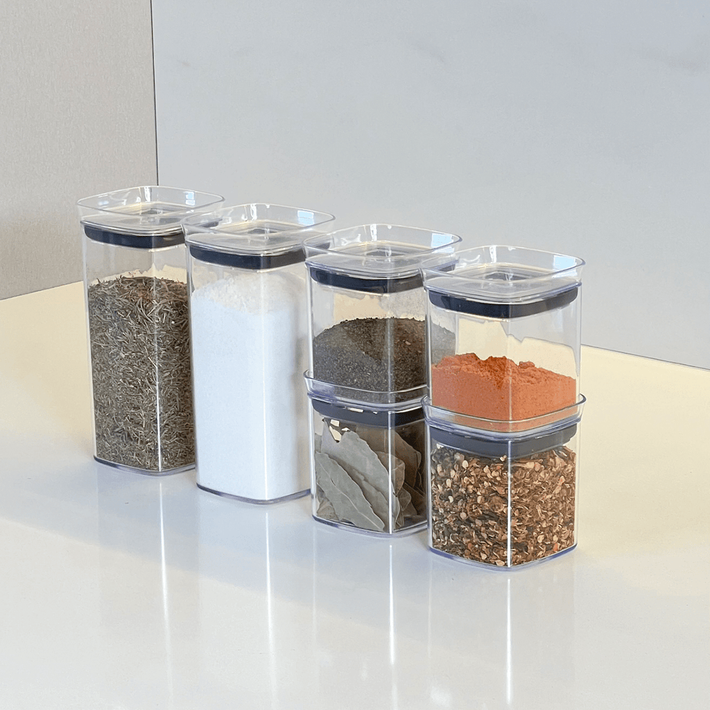 Conjunto de Potes Herméticos Block Transparente 6 Peças