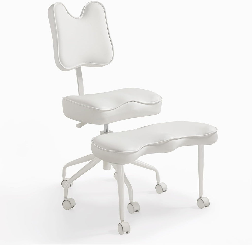 Cadeira ergonômica com pernas cruzadas para escritório em casa