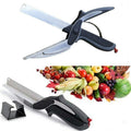 Tesoura de Cozinha 2 em 1 com Mini Tábua de Corte