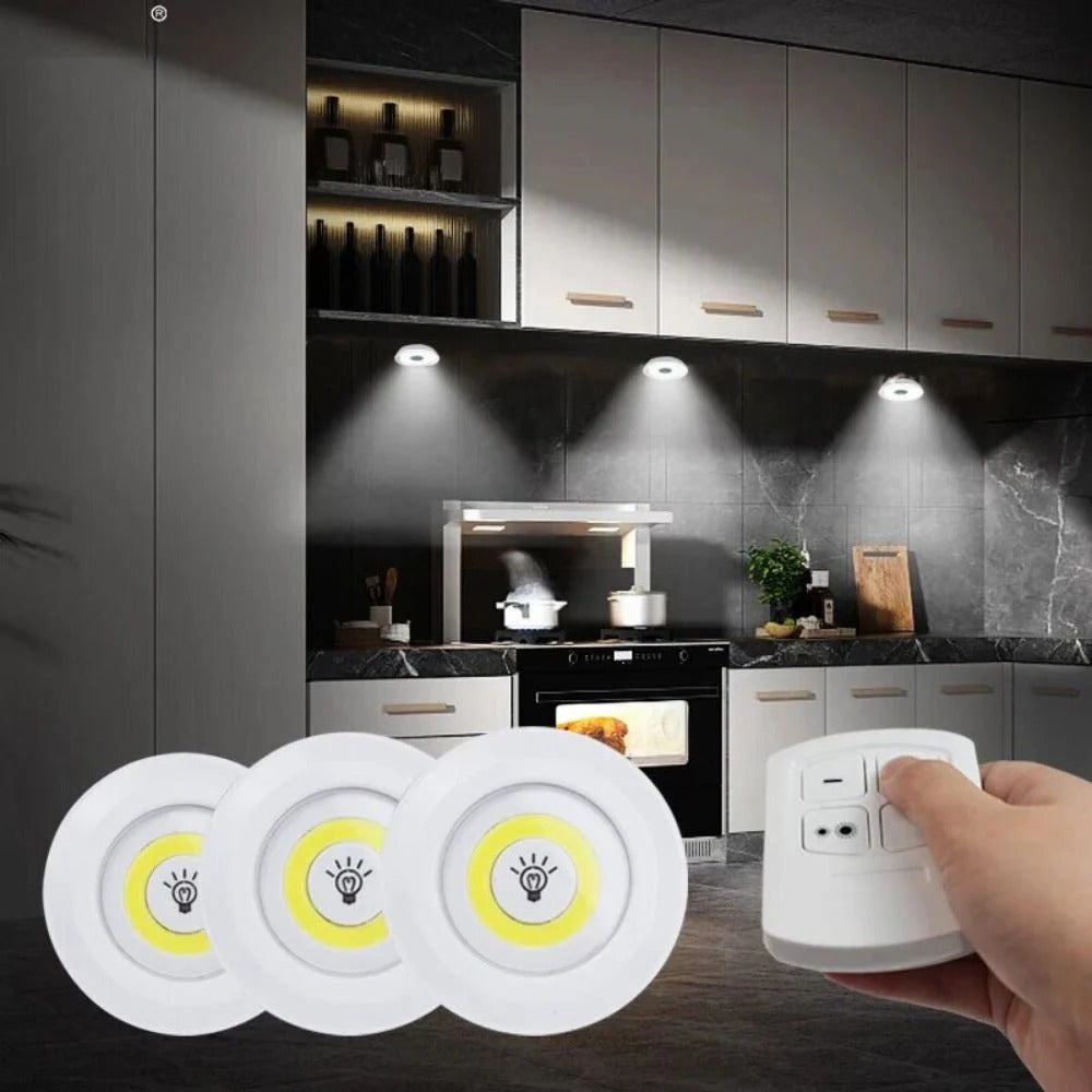 Luminária LED Sem Fio Luz Branca (Fria) com Controle Remoto - [Pague 2 e leve 6]