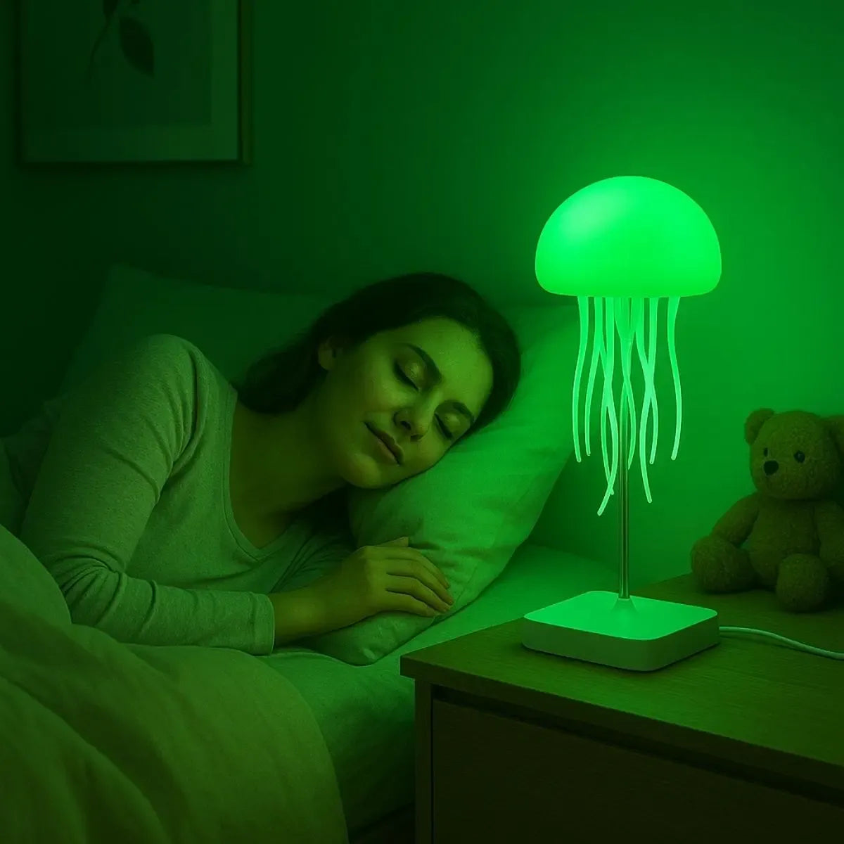 Luminária De Mesa Água-viva Led Decorativa