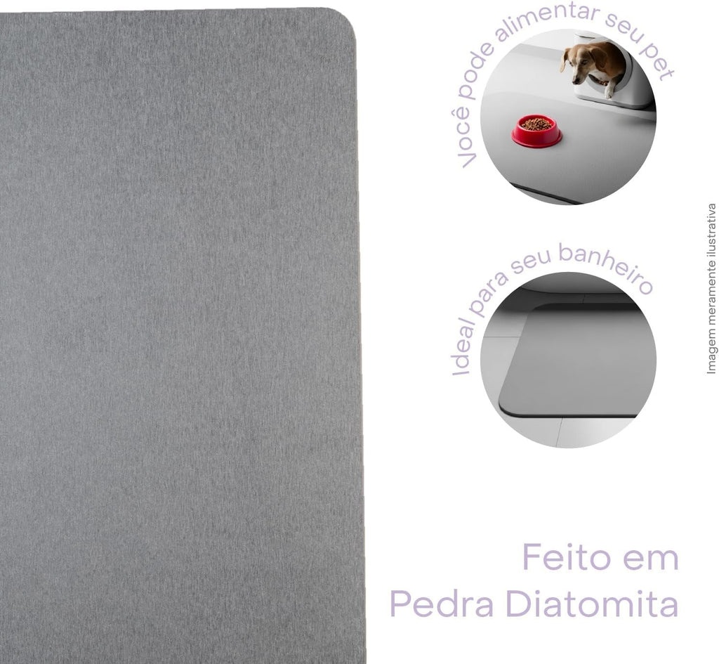 Tapete de Pedra Diatomita para Banheiro