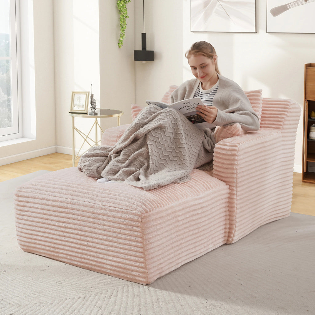 Sofá reclinável moderno com chaise longue