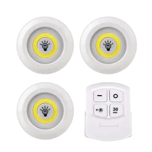 Luminária LED Sem Fio Luz Branca (Fria) com Controle Remoto - [Pague 2 e leve 6]