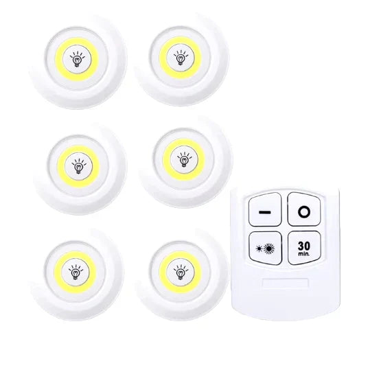 Luminária LED Sem Fio Luz Branca (Fria) com Controle Remoto - [Pague 2 e leve 6]